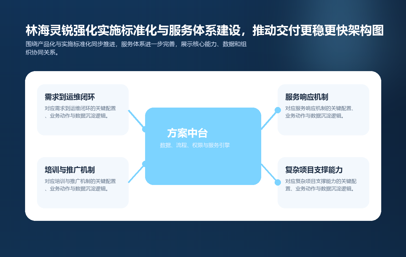 林海灵锐强化实施标准化与服务体系建设，推动交付更稳更快要点图
